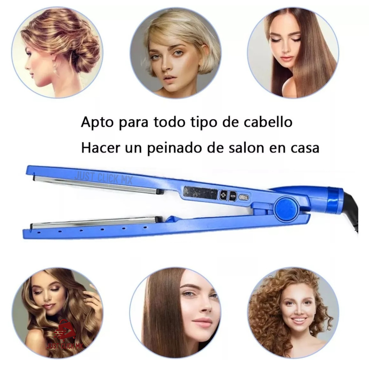 Kit de Belleza Plancha Rizadora y Peine