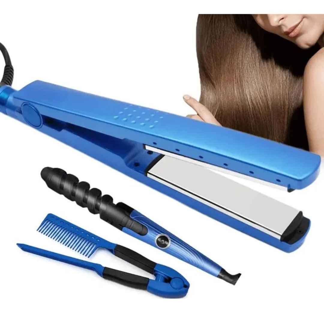 Kit de Belleza Plancha Rizadora y Peine